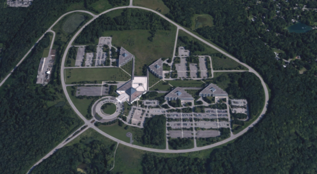 Aerial photo of IBM Somers Office Complex in Somers, New York