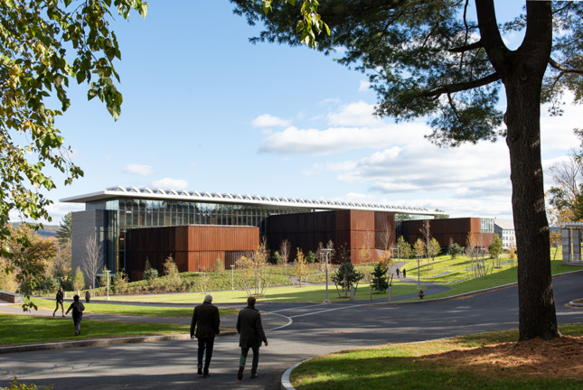 Exterior image of the New Science Center at Amherst, which will be presented at Facades+