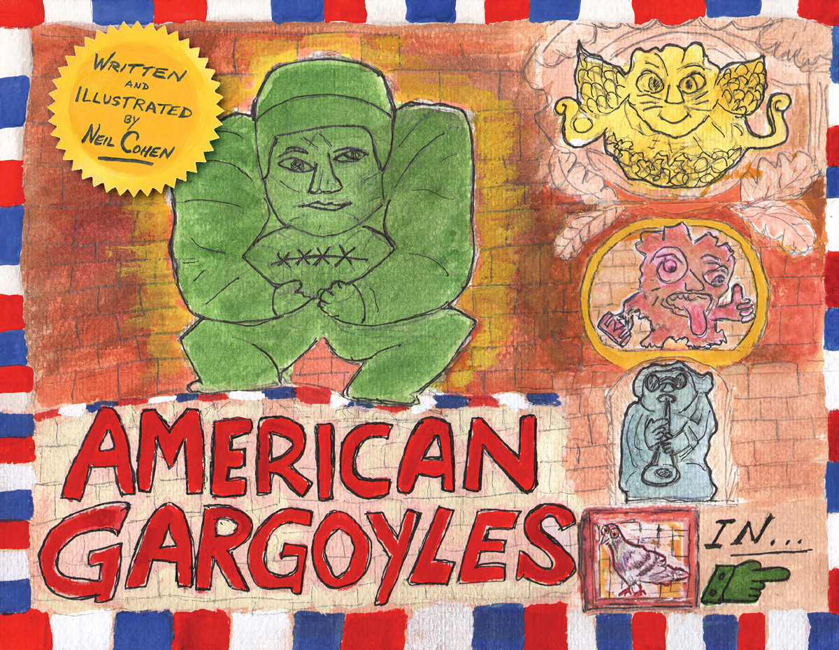 The cover of a book that says "American Gargoyles"