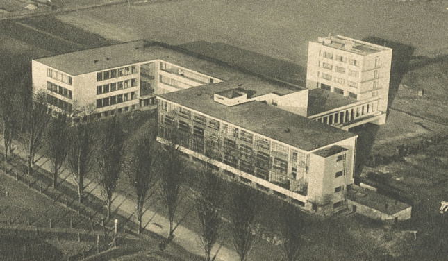 Aerial photo of a school