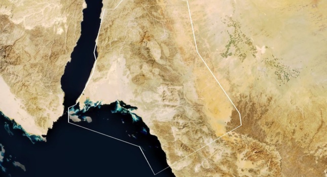 Satellite image of map 
