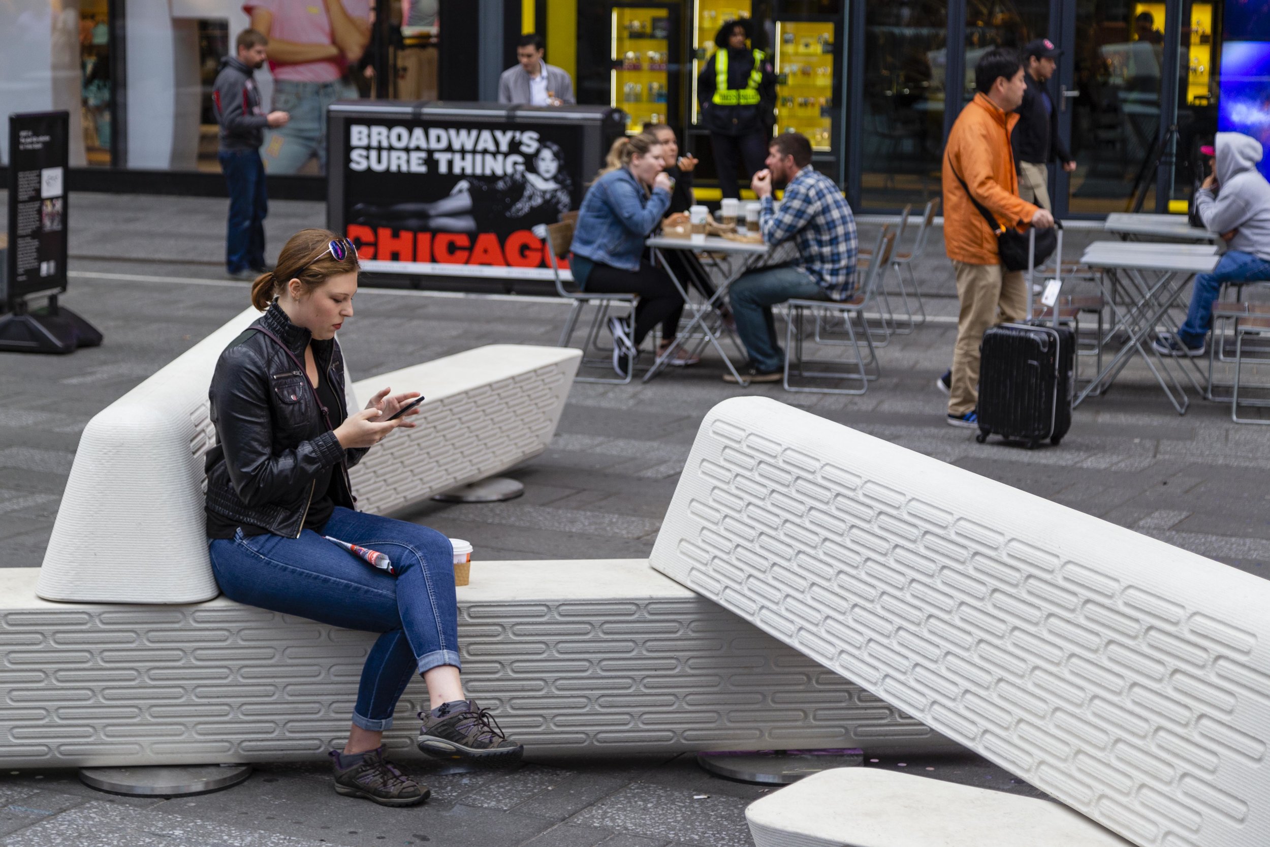 New 3D-printed, crash-proof benches debut in Times Square