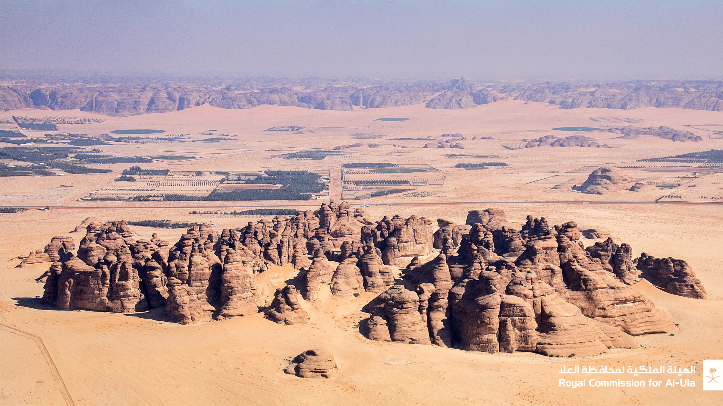 Rock formations in the historic al-Ula valley, Saudi Arabia, future home of a Jean Nouvel luxury resort