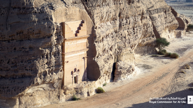 Ancient Nabatean tomb in the al-Ula valley