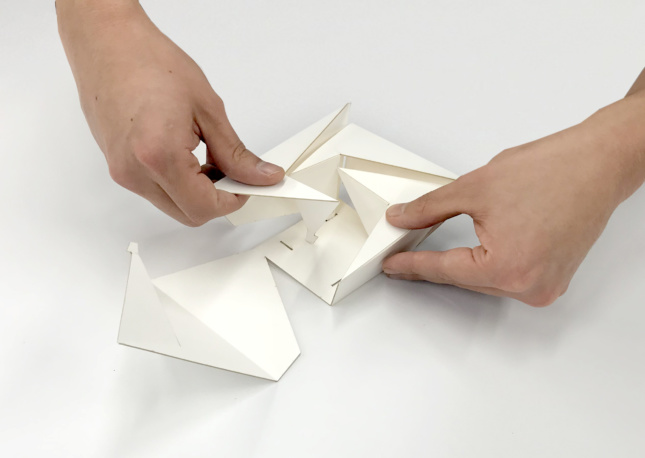 Origami building model of museum