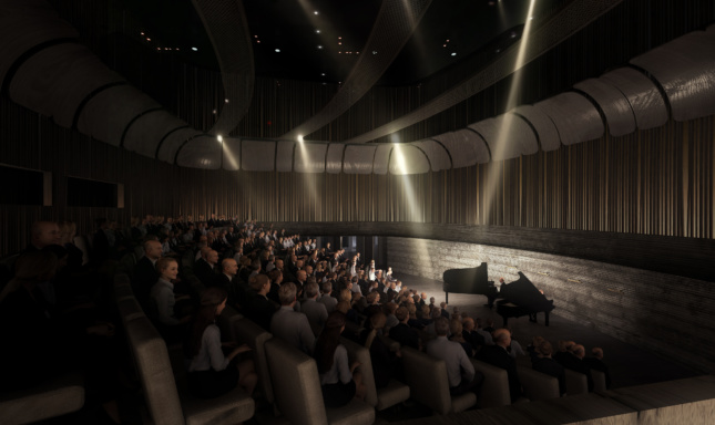 Rendering of the Music Box interior