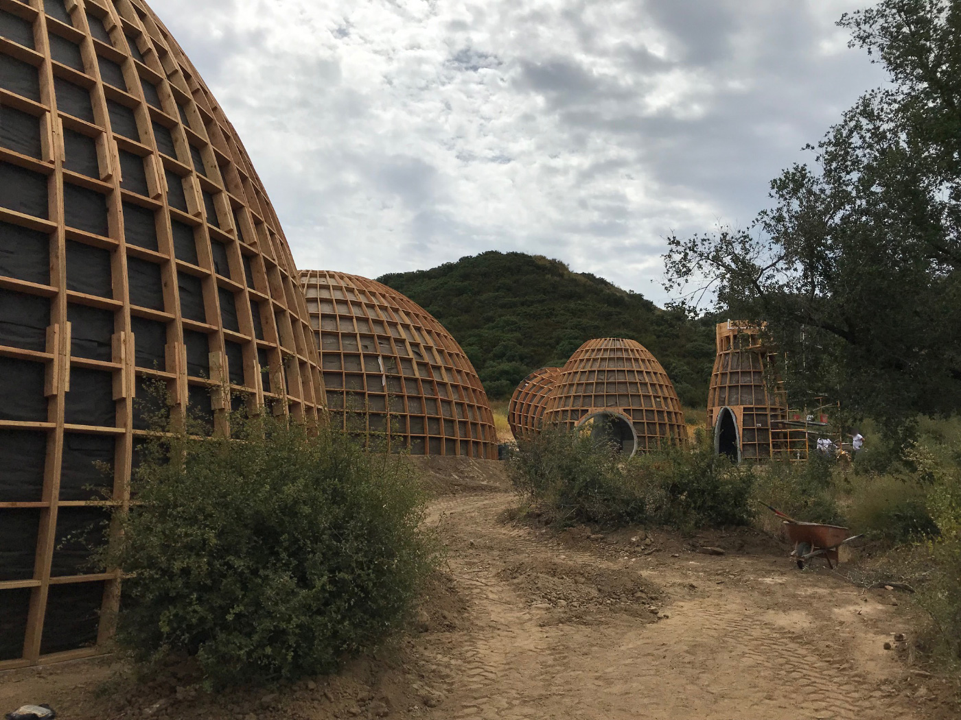 Photos of the Kanye West-designed wooden dome homes