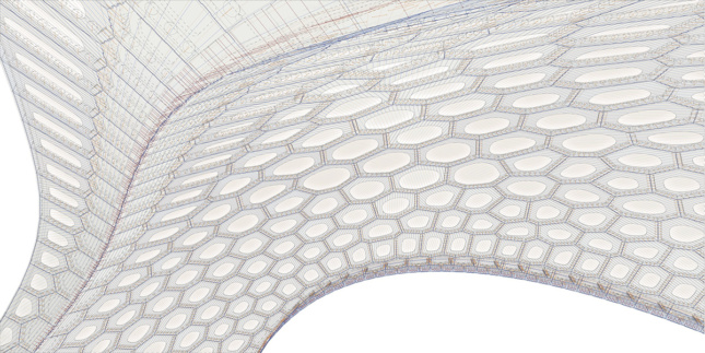 Parametric drawing of a cell pavilion