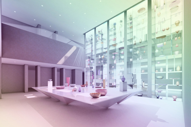 Rendering of the atrium of the Everson Museum of Art