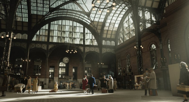 CGI Image from film of old Penn Station interior