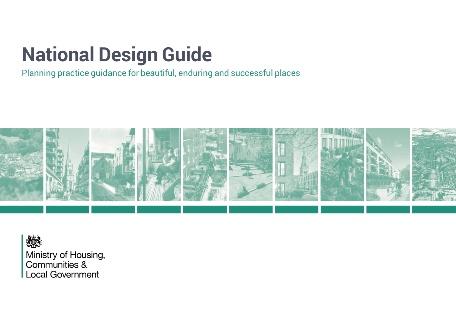A slide that reads NATIONAL DESIGN GUIDE in green