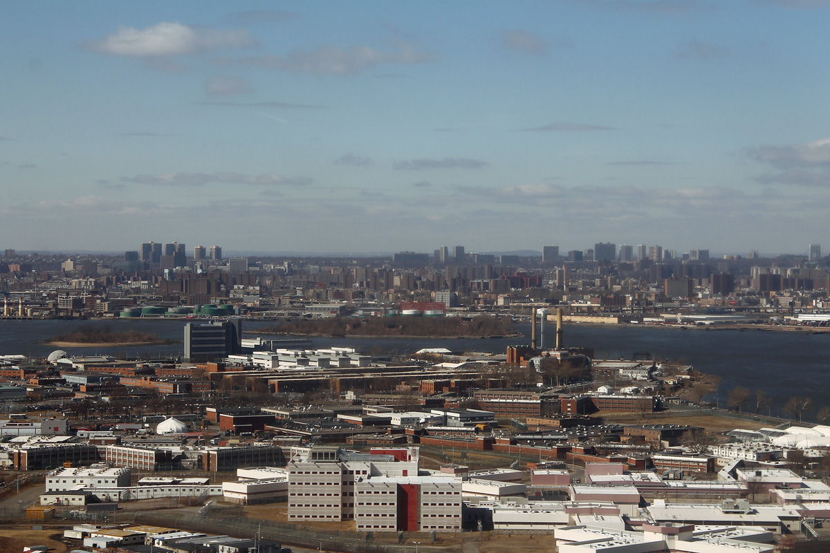 Rikers Island as seen from the air