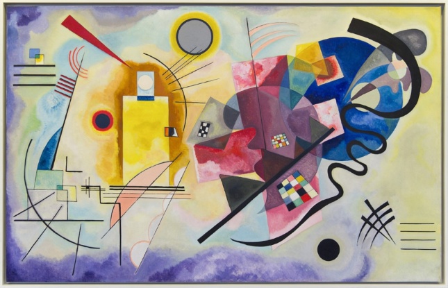 A colorful abstract painting by wassily kandinsky