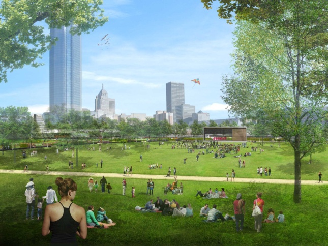 Rendering of a park