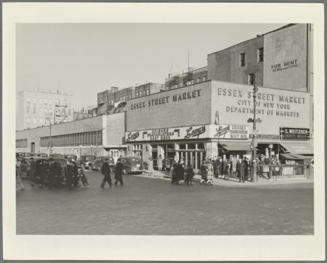Sepia photo of a market