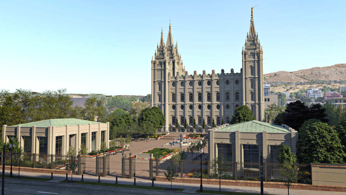 Rendering of a renovated Salt Lake Temple