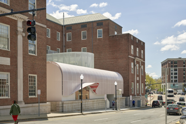 Image of the RISD Student Center in the context of College Hill