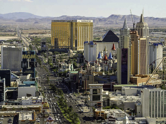 Aerial view of Las Vegas Strip