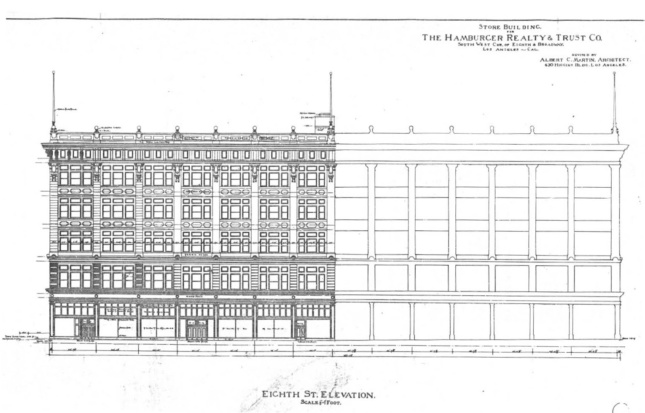 A historic drawing of The Broadway Center