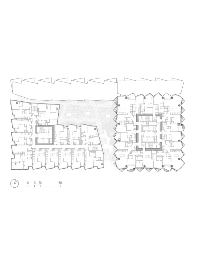 Typical plan of the complex's units.