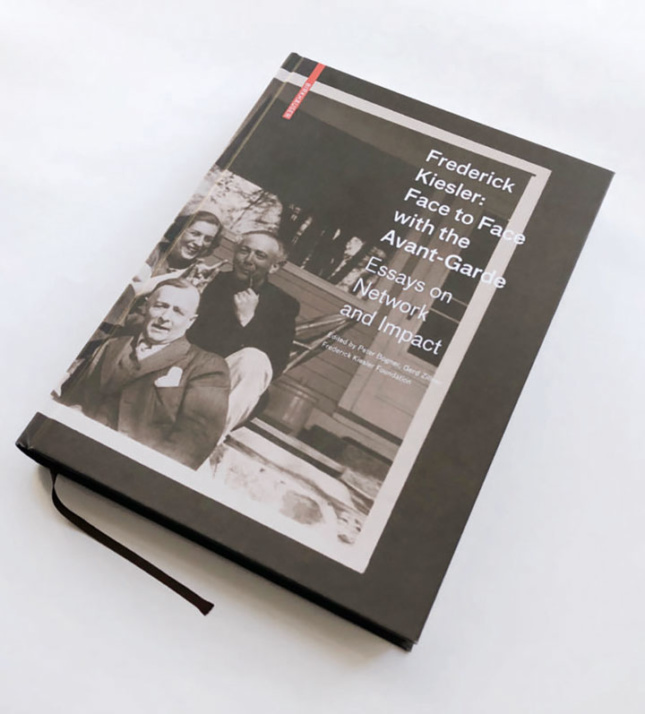 black and white photo cover art of Kiesler monograph book