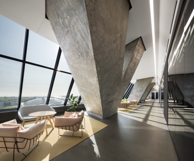 a view inside Montreal's converted Olympic Tower