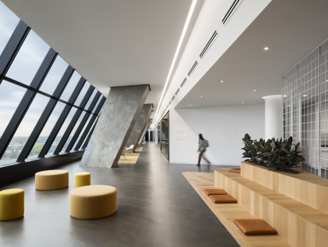 a collaborate workspace inside Montreal's Olympic Tower