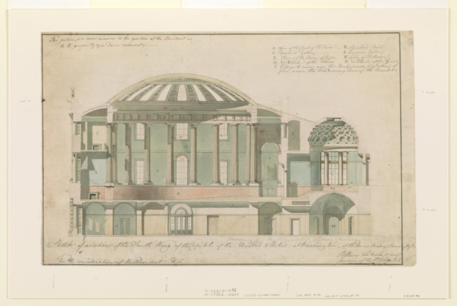 Historic plate sketch of the Capitol Building