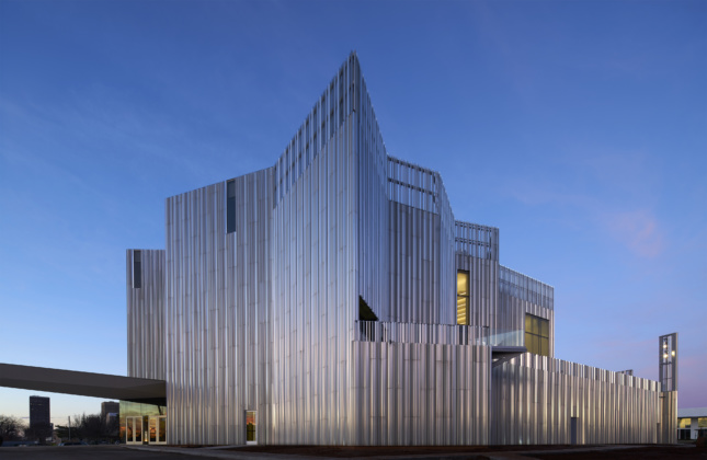 Exterior image of the Oklahoma City Contemporary Art Center's facade