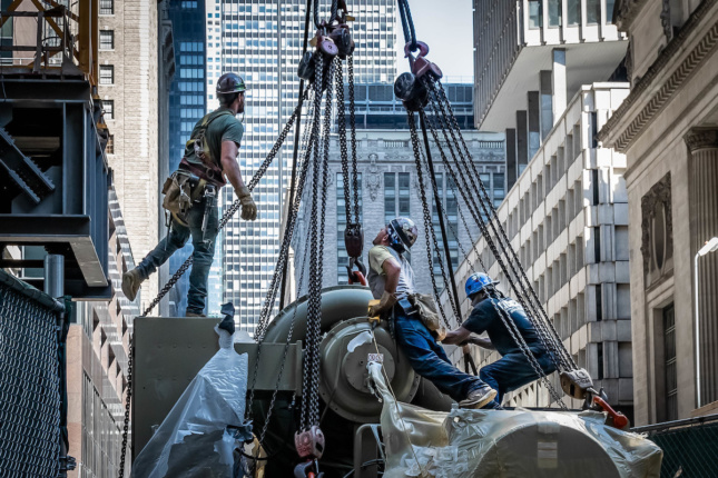construction workers in NYC, now on freeze