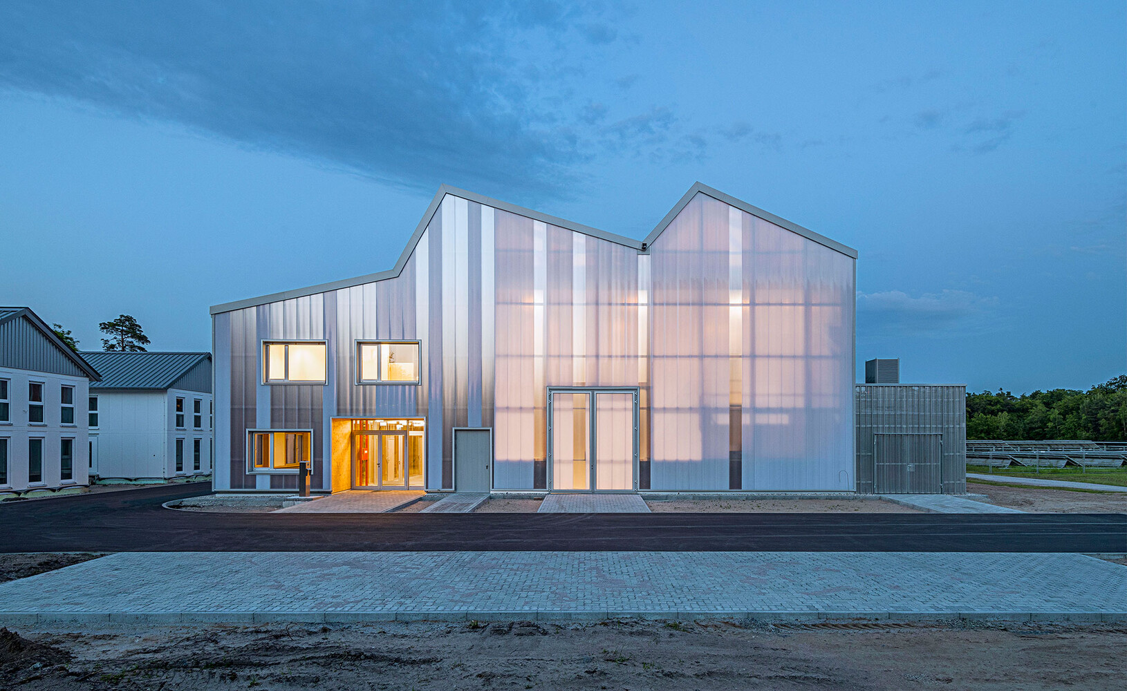 The Behnisch Architekten-designed, gabled energy lab