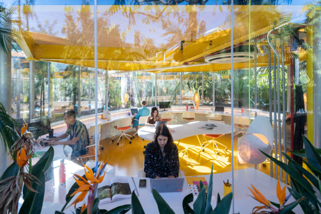 Inside the selgascano-designed glass office