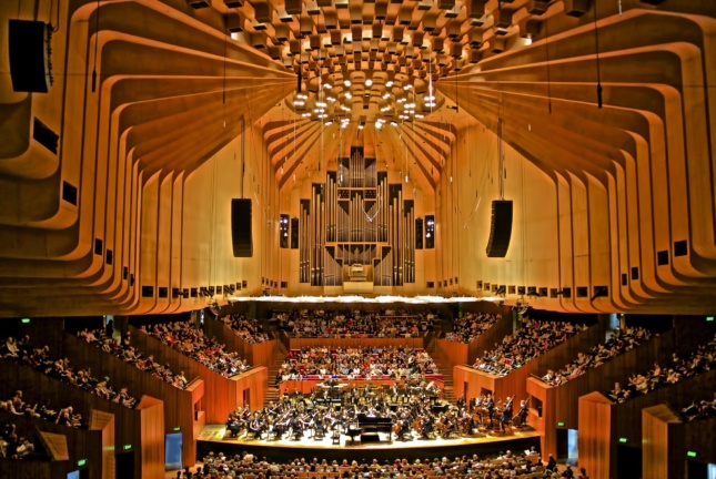 interior of concert hall at sydney opera house