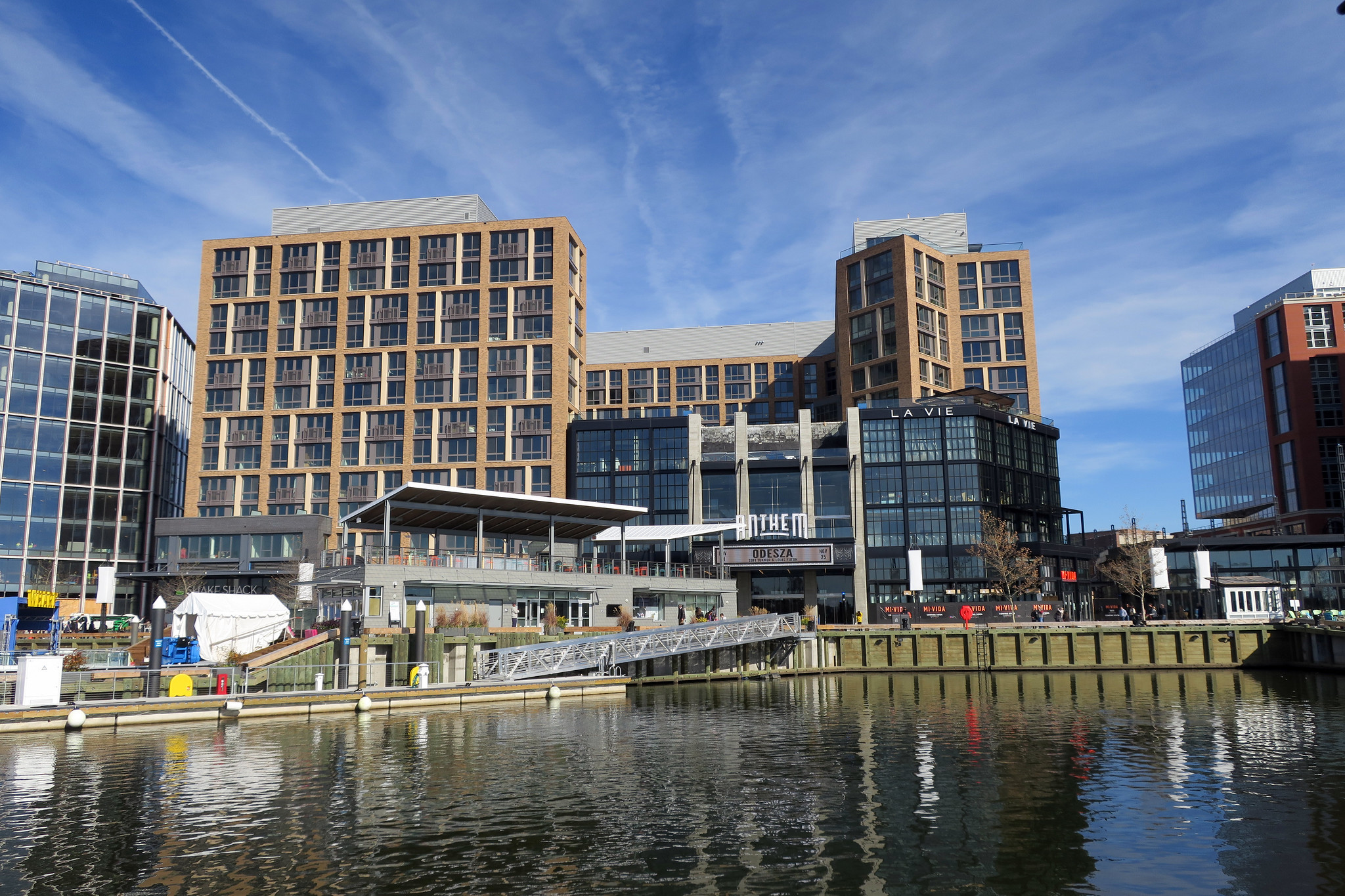 A waterfront development in Washington, DC, the Wharf, featuring mixed-use towers