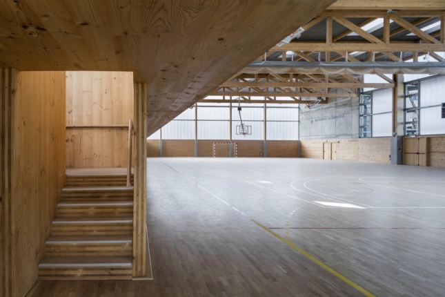 all-wood gymnasium