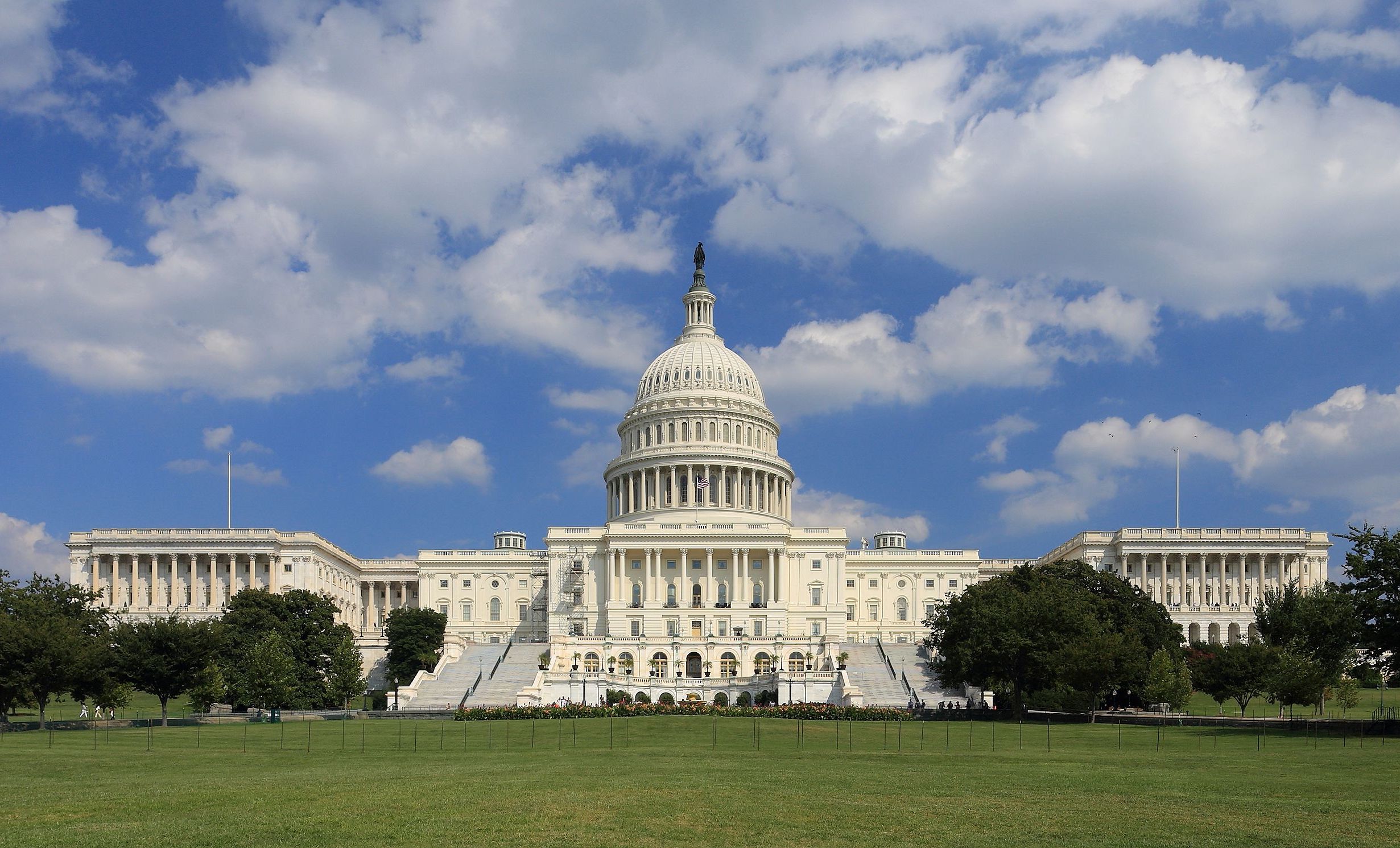 Exterior photo of the US Capitol Done