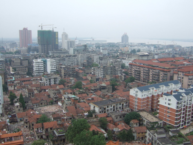 a skyline view of Wuhan, the Chinese city formerly locked down