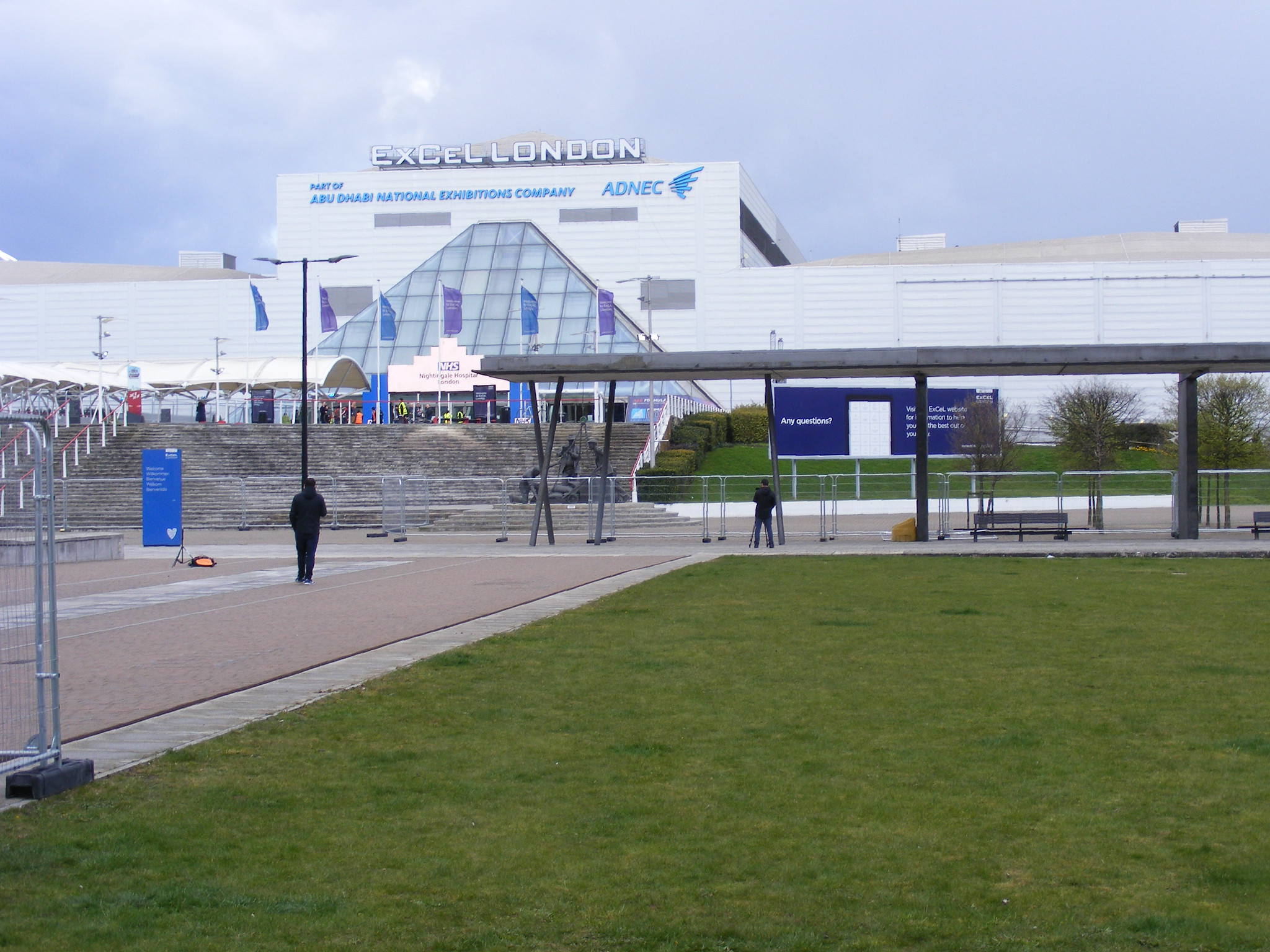 outside the excel center in london