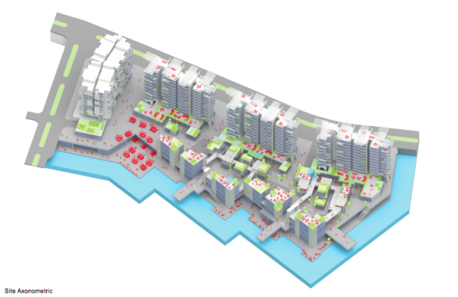 a diagram of a mixed-use development in Chengdu