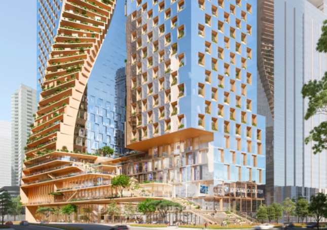 a rendering of a vertical development in Melbourne, Australia 