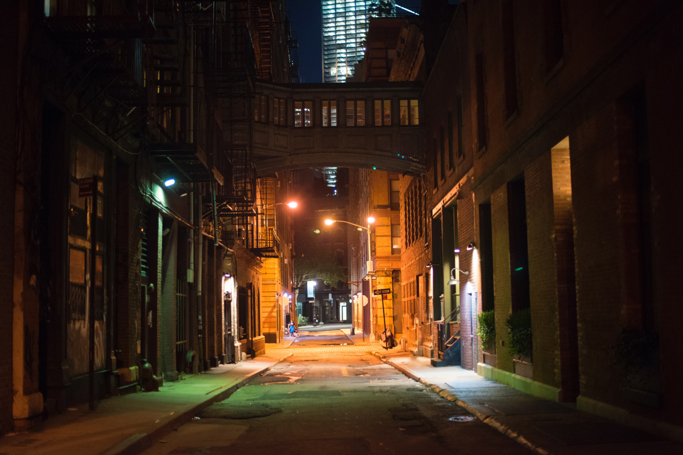 The empty streets of Manhattan at night,. The DDC has put a pause on public design work