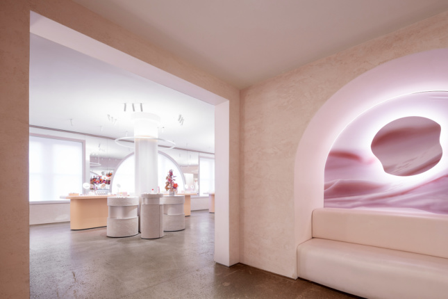 Interior of a makeup store designed by Peterson Rich Office