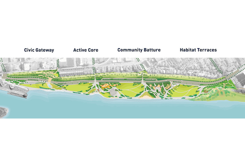 an illustration of the plan for tom lee park in memphis
