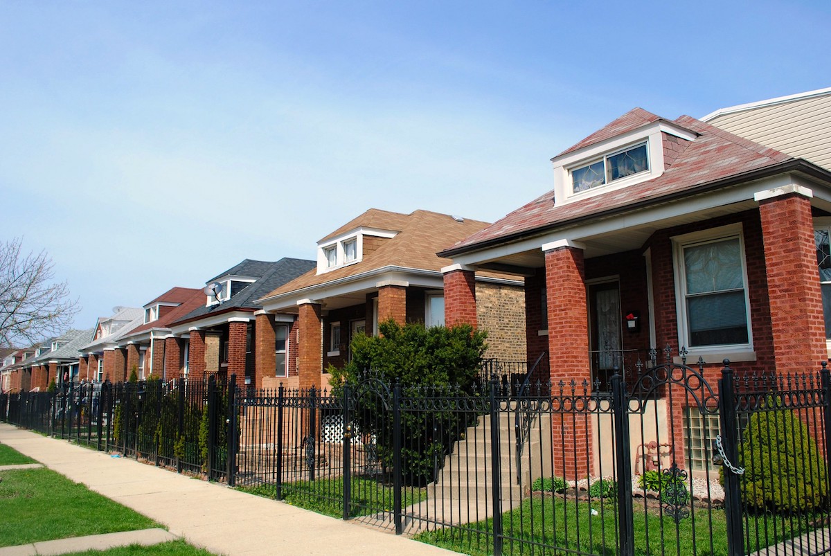a row of bungalows in chicago