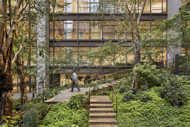 Ford Foundation, New York, a modern office tower with central atrium and AIA COTE winner