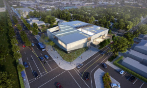 an illustration of the planned Art Center at Santa Monica College