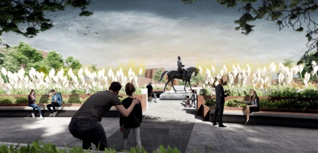 rendering of redesigned monument avenue in richmond