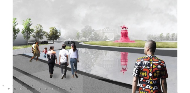 illustration of a redesigned Monument Ave in Richmond
