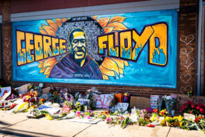 Photo of mural honoring George Floyd in Minneapolis, Minnesota
