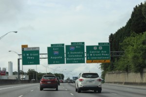 cars on I-75 in Atlanta, which would be affected be the NEPA rollback